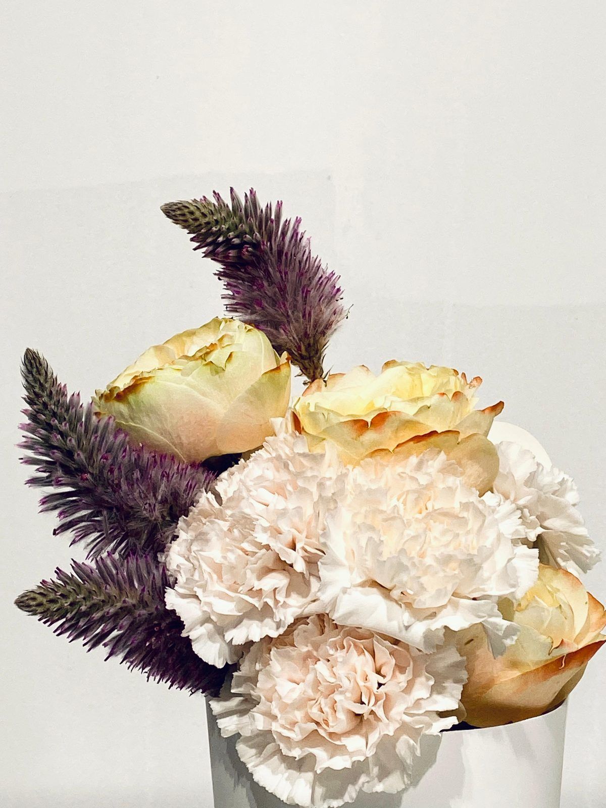Bouquet FLWR oeillets roses et celosie - offre entreprise et bureaux