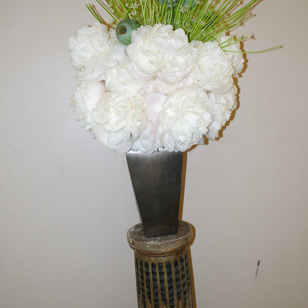 Bouquet de pivoines blanches, création FLWR